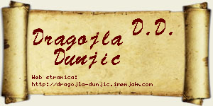 Dragojla Dunjić vizit kartica